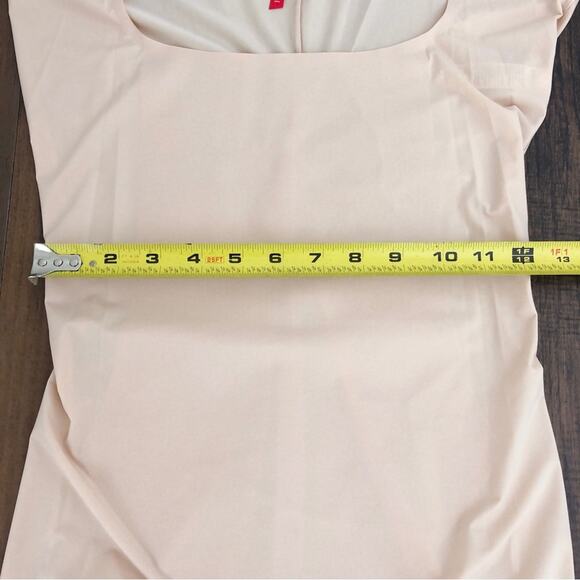 Spanx Thinstincts Open Bust Mid Thigh Bodysuit #10021P Plus Size 1X Soft Nude - Picture 12 of 15